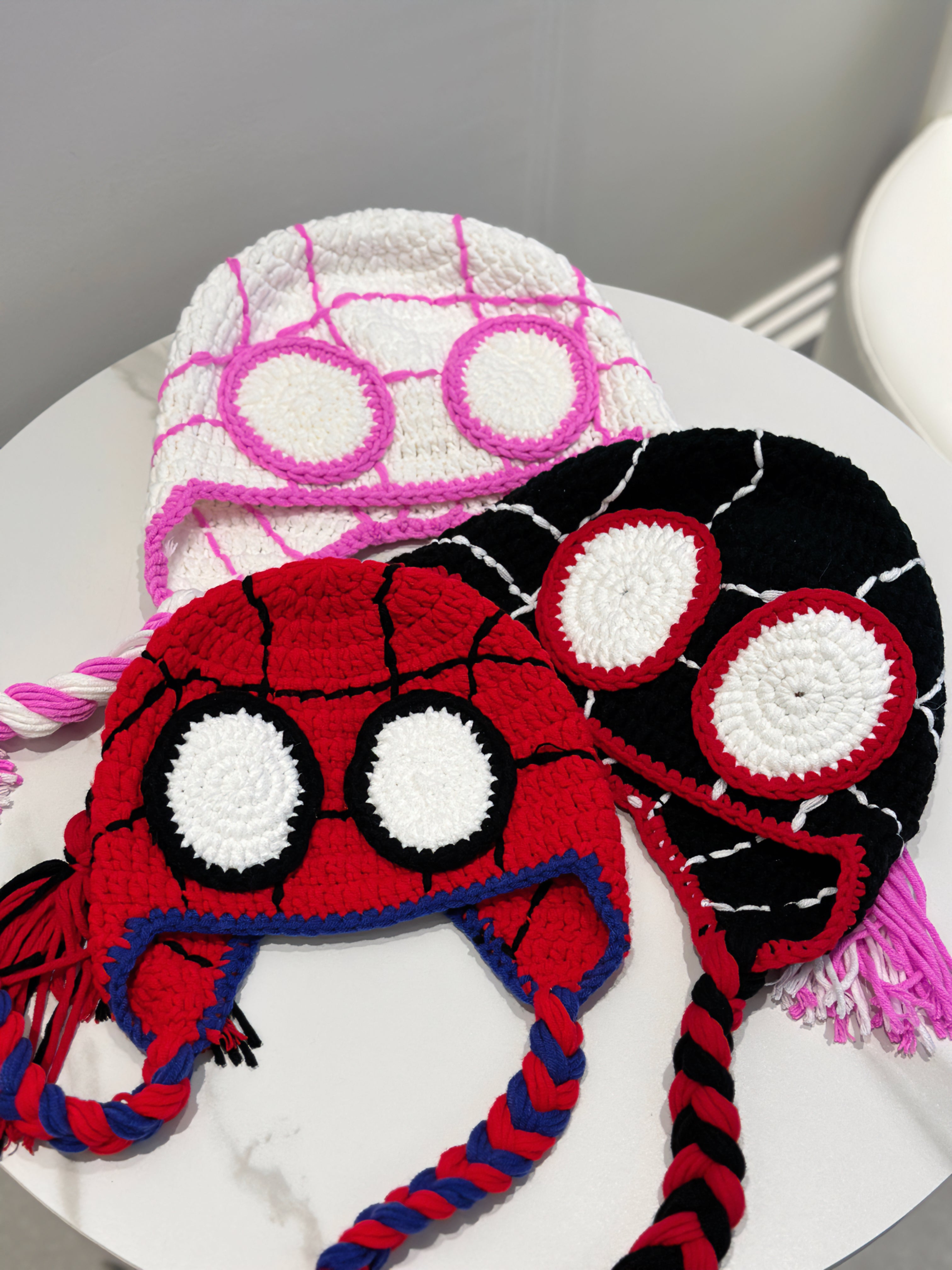 Spidey Handmade Hat & Gloves From Across The Spiderverse (Miles & Gwen)