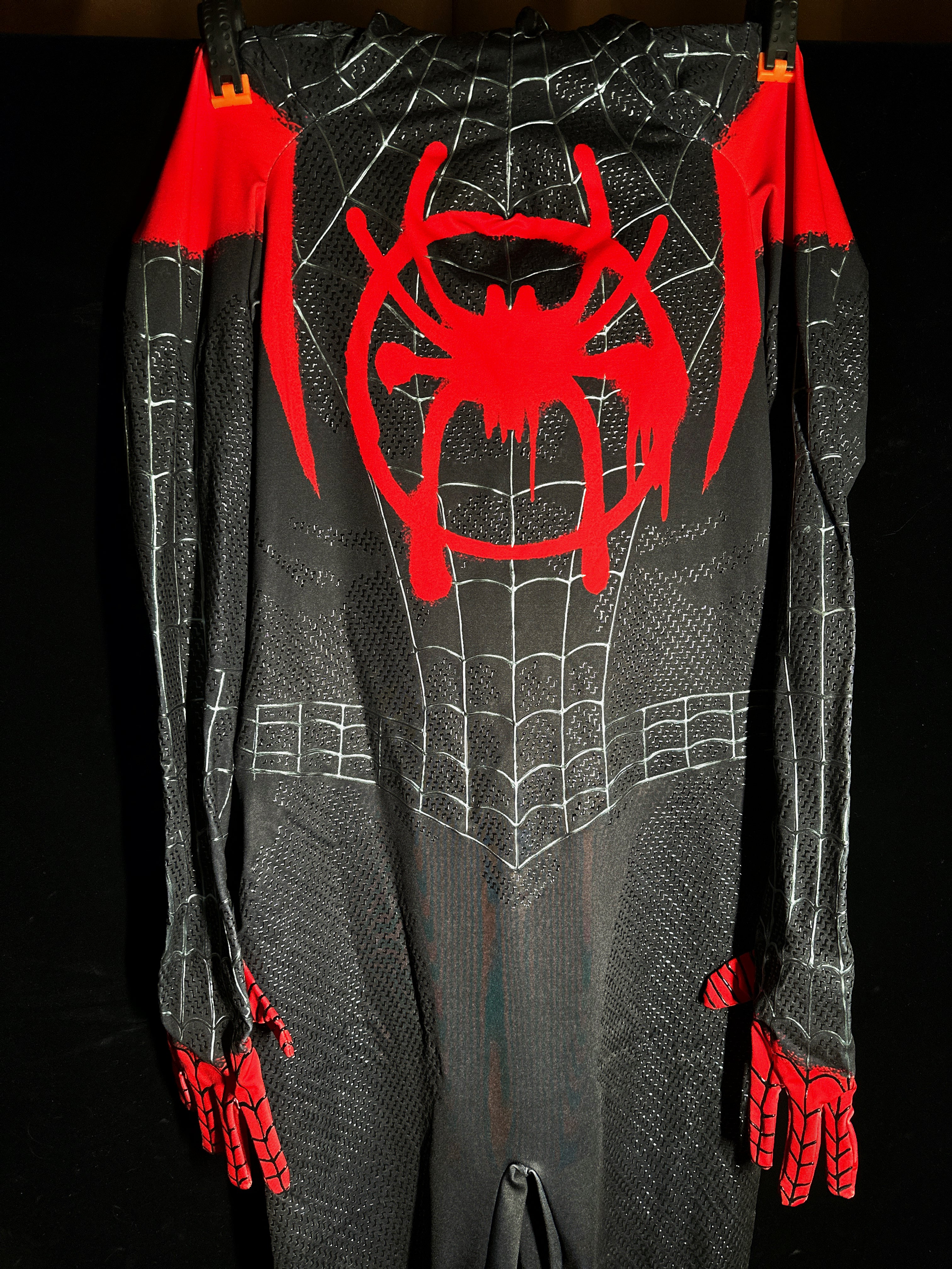 Parallel Universe Miles Morales Suit with Faceshell & Silk-Screen Printing Movie Prop Replica（Wearable)