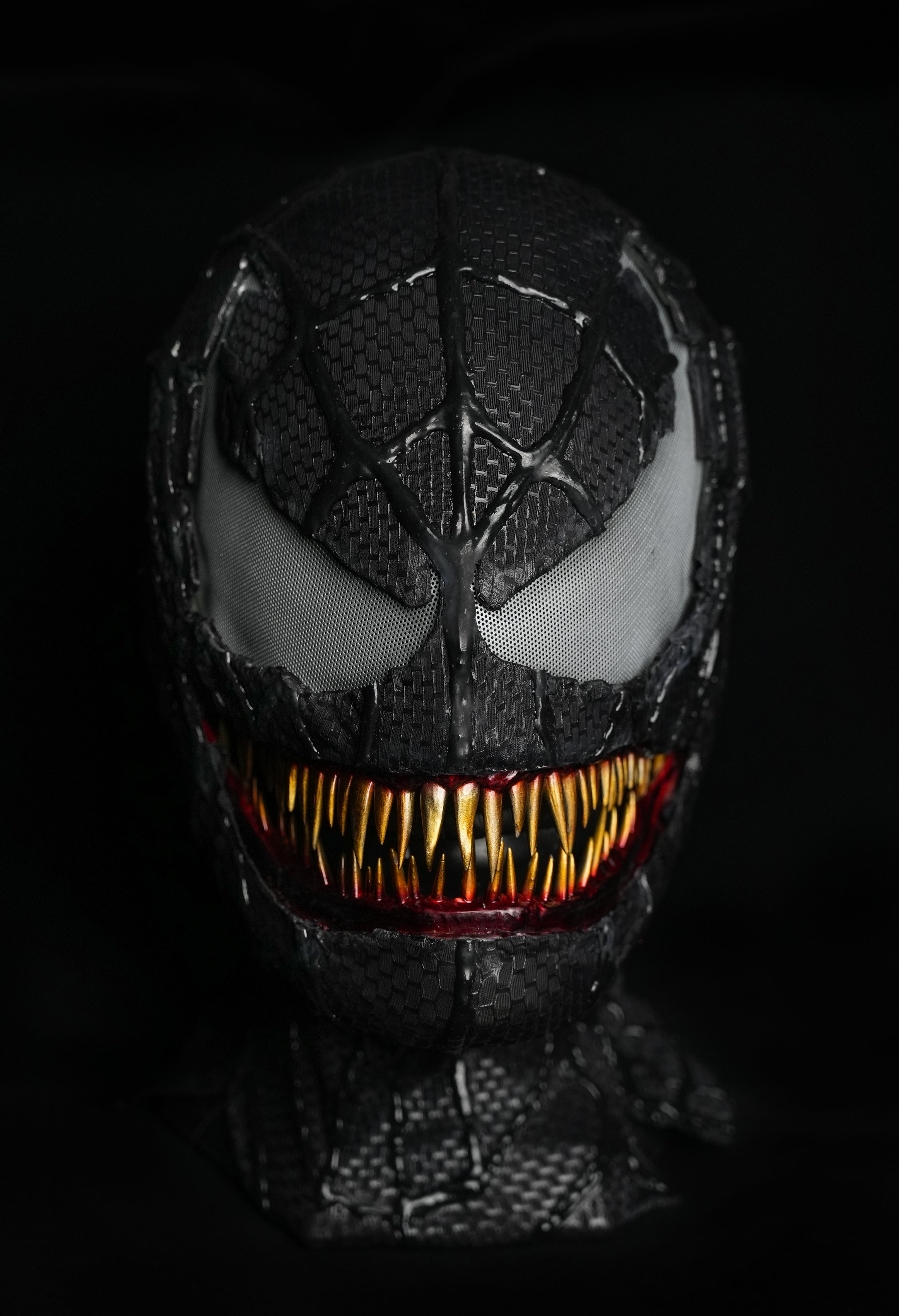 Venom from SP3 Mask (Adults) with Movable jaw & 3D Rubber Web, Wearable Movie Prop Replica