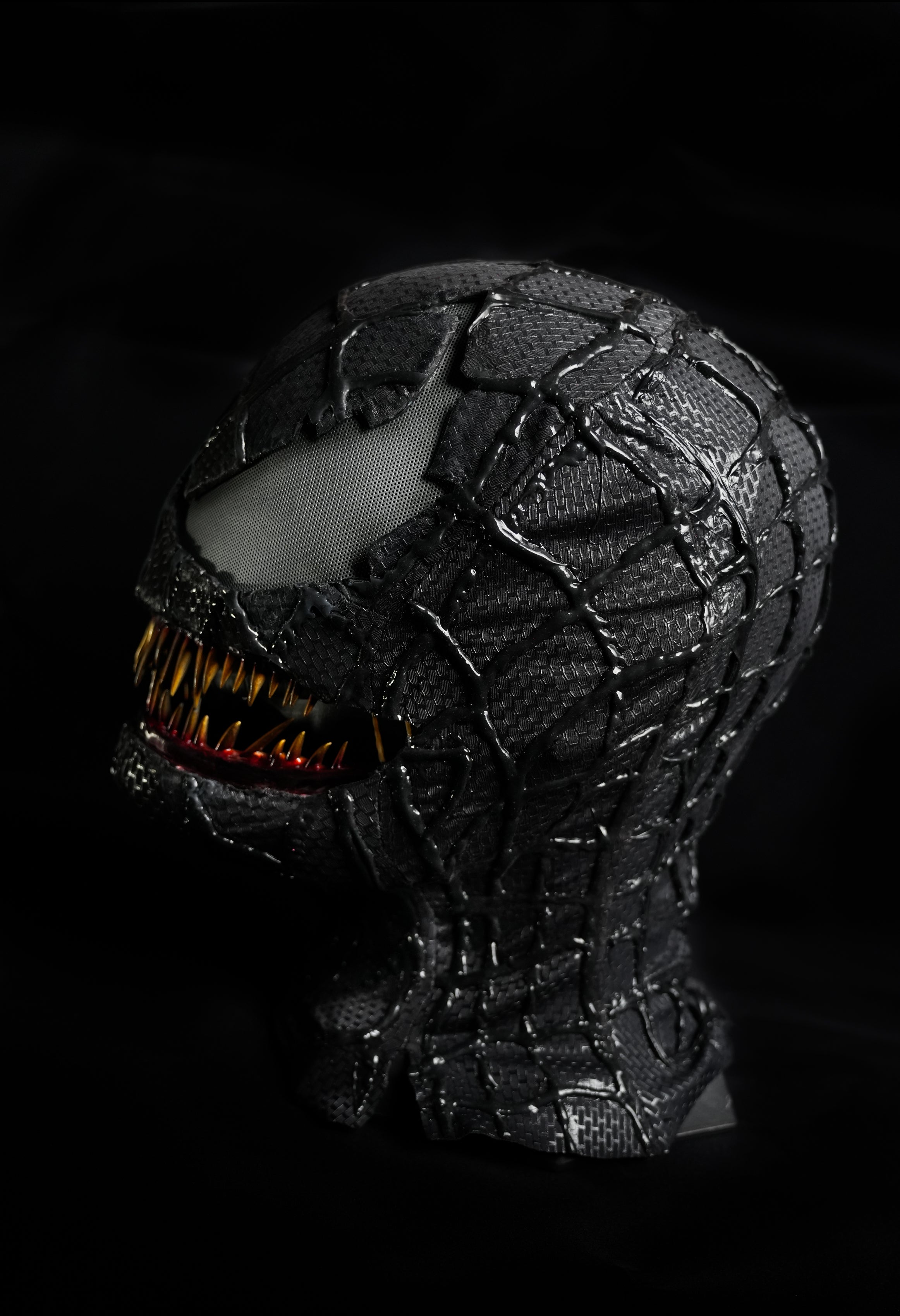 Venom from SP3 Mask (Adults) with Movable jaw & 3D Rubber Web, Wearable Movie Prop Replica