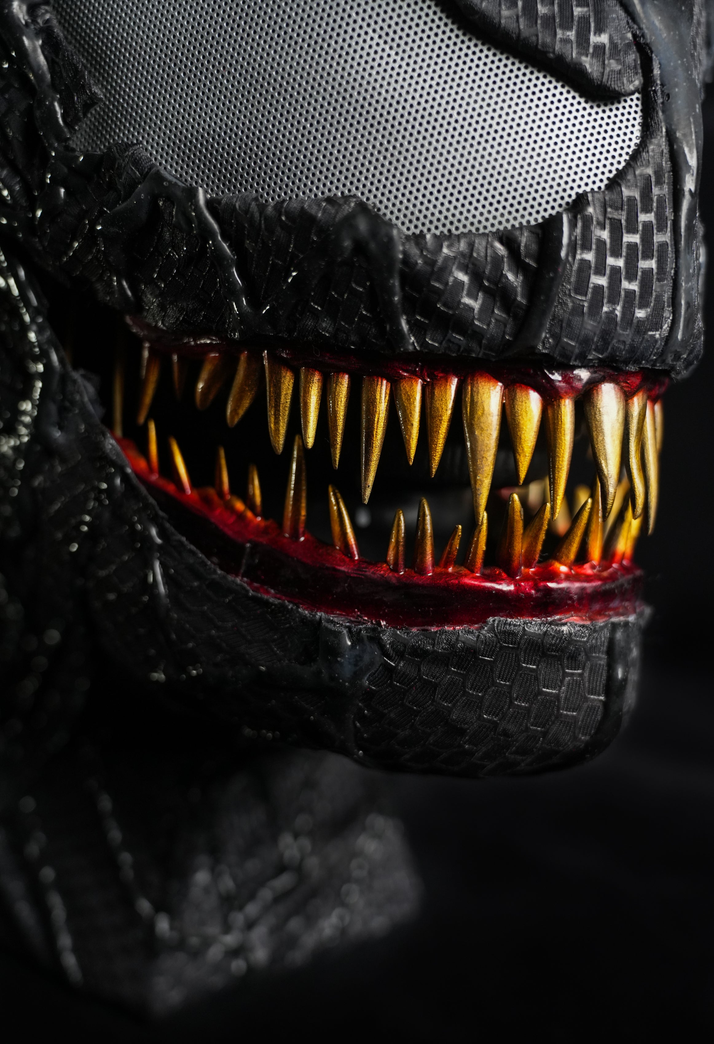 Venom from SP3 Mask (Adults) with Movable jaw & 3D Rubber Web, Wearable Movie Prop Replica