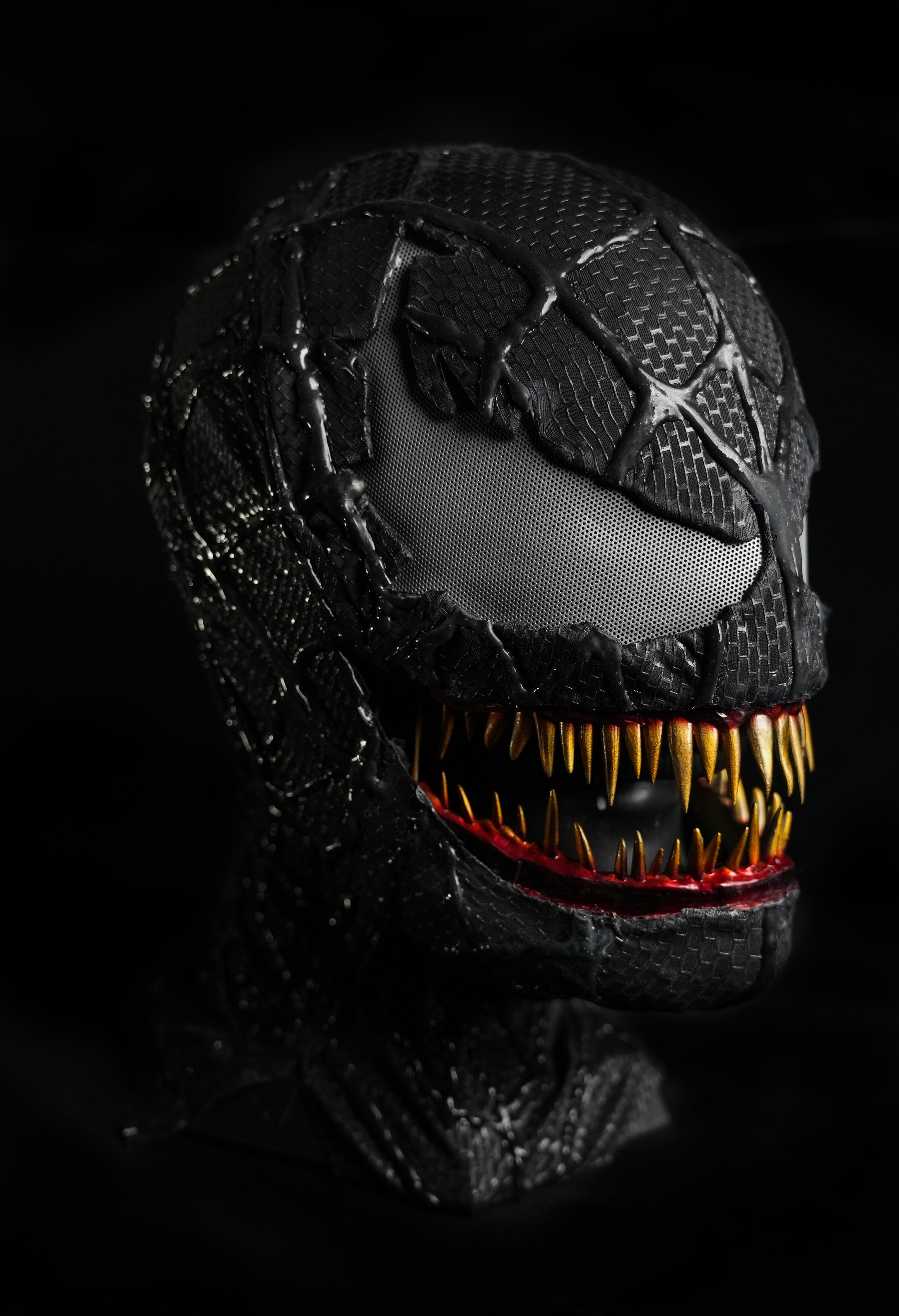 Venom from SP3 Mask (Adults) with Movable jaw & 3D Rubber Web, Wearable Movie Prop Replica