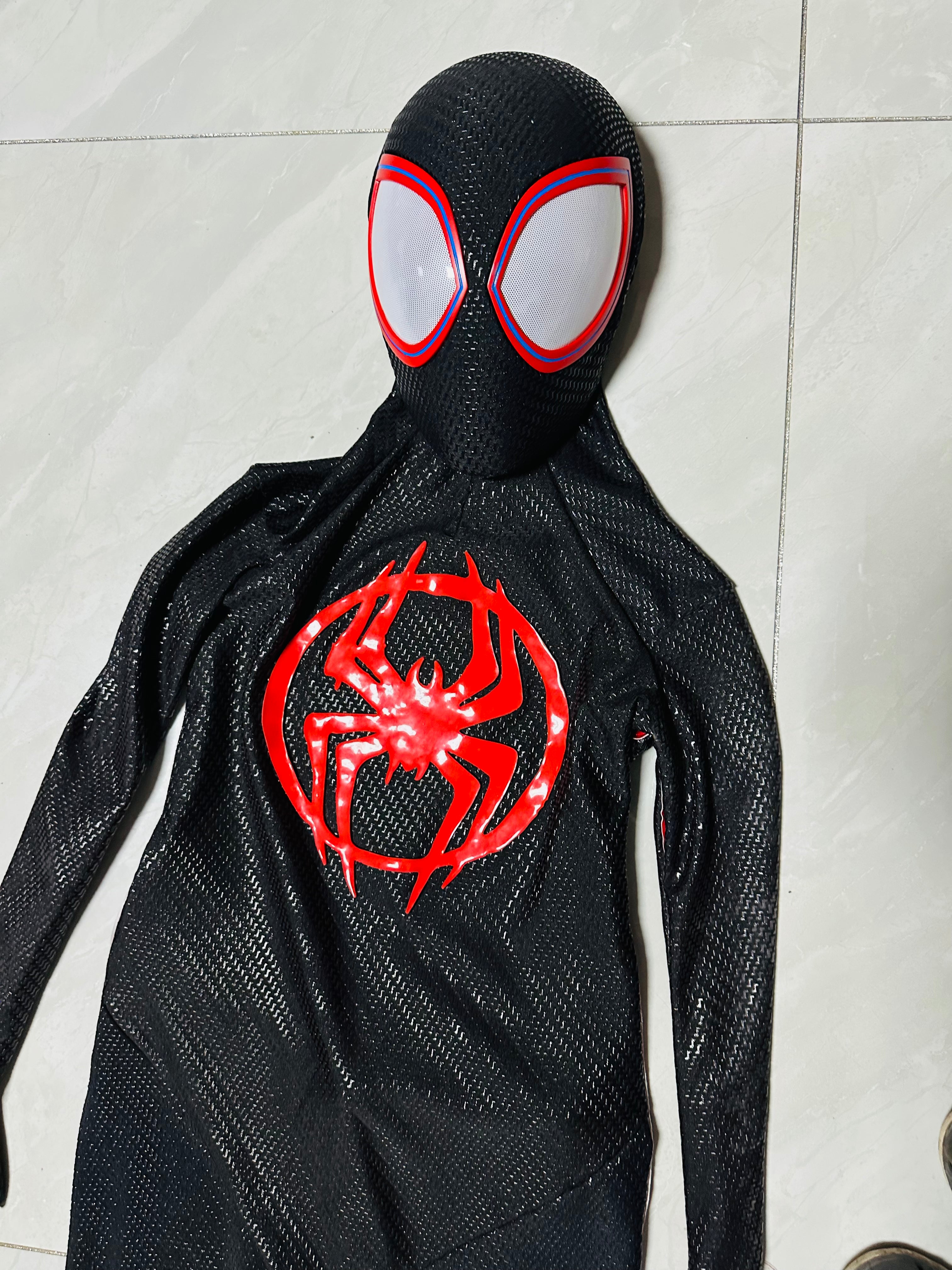 Across The Spidey-Verse Miles Morales Suit with Faceshell & Silk-Screen Printing Movie Prop Replica（Wearable)